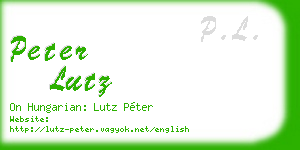 peter lutz business card