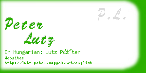 peter lutz business card